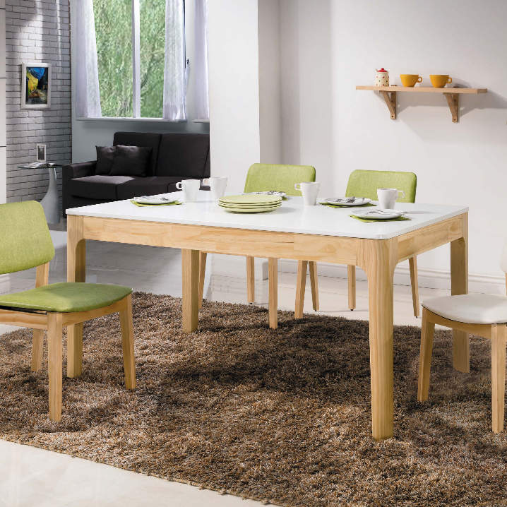 希芙5尺全實木餐桌 雙色餐桌 餐廳桌 桌子 會議桌 工作桌 (目錄H) A507-01 A511-01 橙家居家具