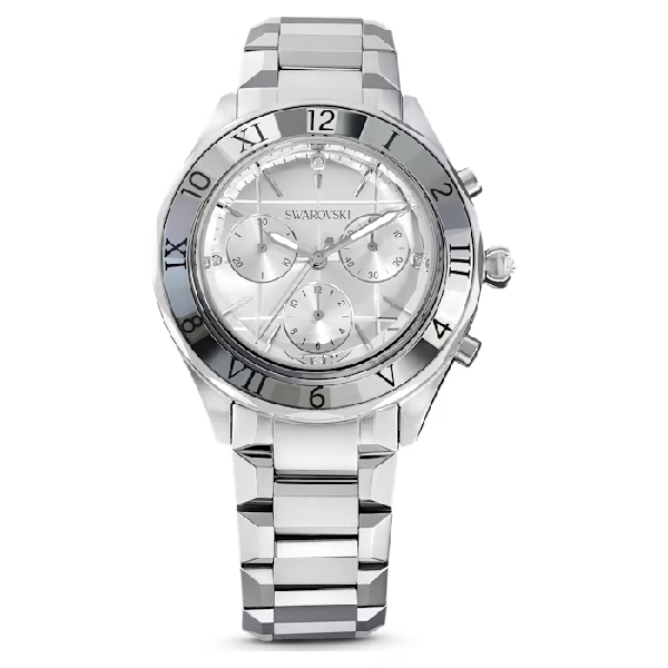 Swarovski 施華洛世奇 不銹鋼拋光多鏈式錶帶時尚腕表 5641297/白款/ 39mm