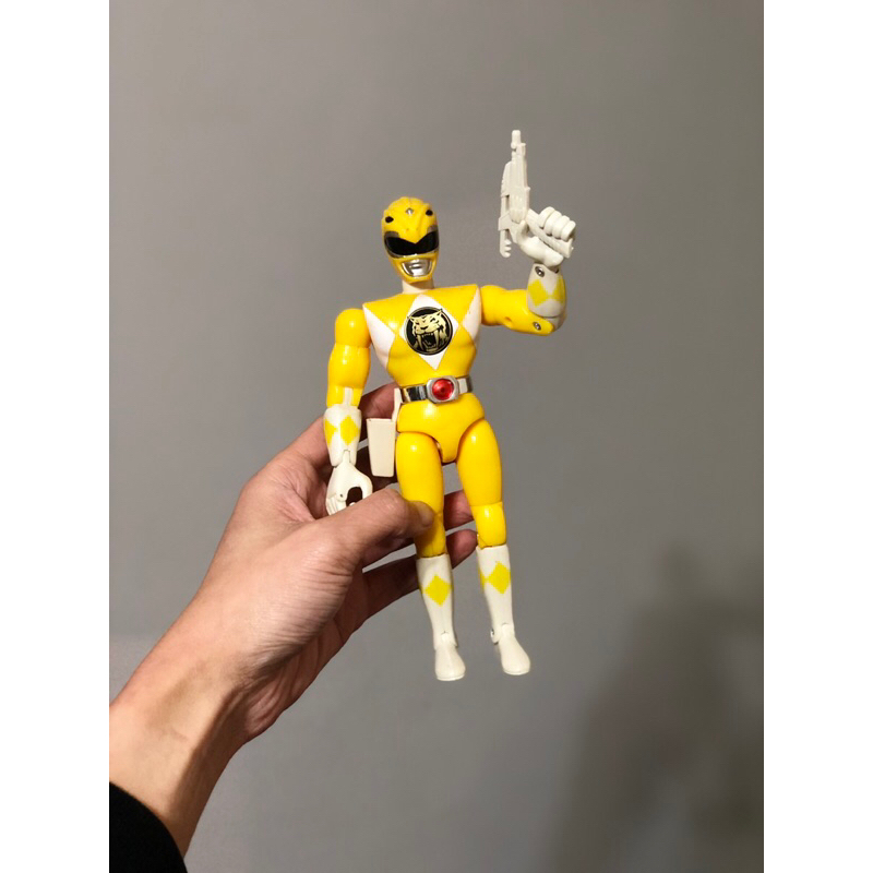 金剛戰士 恐龍戰隊 黃衣 黃戰士 1993 Bandai 萬代 Power rangers 8吋 可動 人偶 公仔 玩具