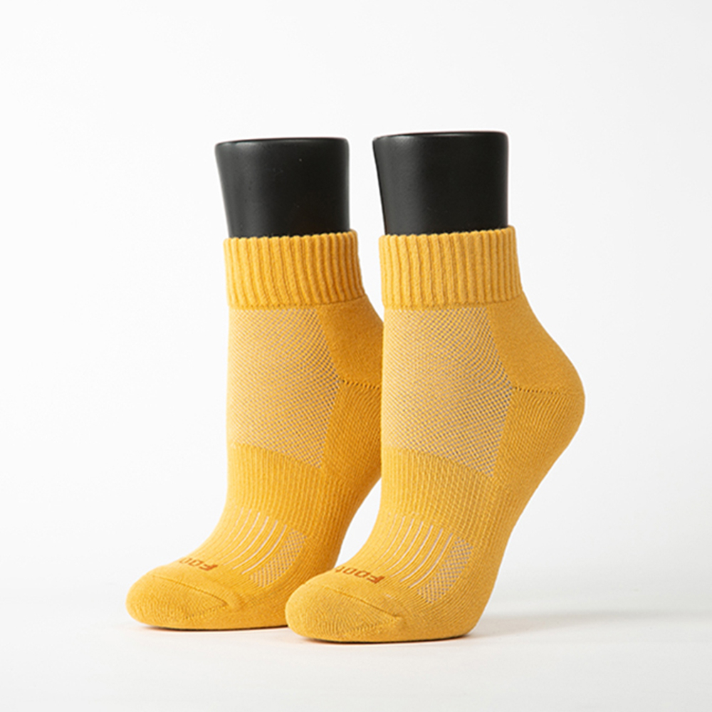 FOOTER素色美學氣墊運動襪 除臭襪 運動襪 氣墊襪 短筒襪(女-K91M)