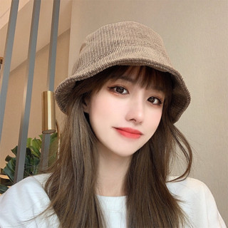 🧢柔軟燈芯絨漁夫帽🧢 最新帽款 流行頭飾 秋冬日韓系 女生帽子 秋冬韓版 百搭復古 水桶盆帽 H56