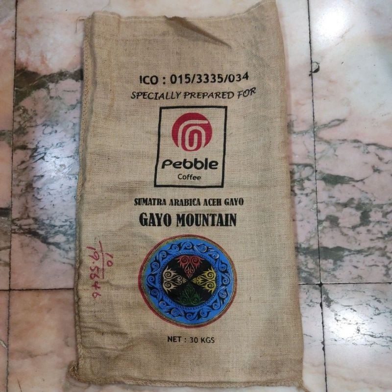 單面印原裝咖啡生豆麻布袋Sumatra Arabica ACEH GAYO MOUNTAIN