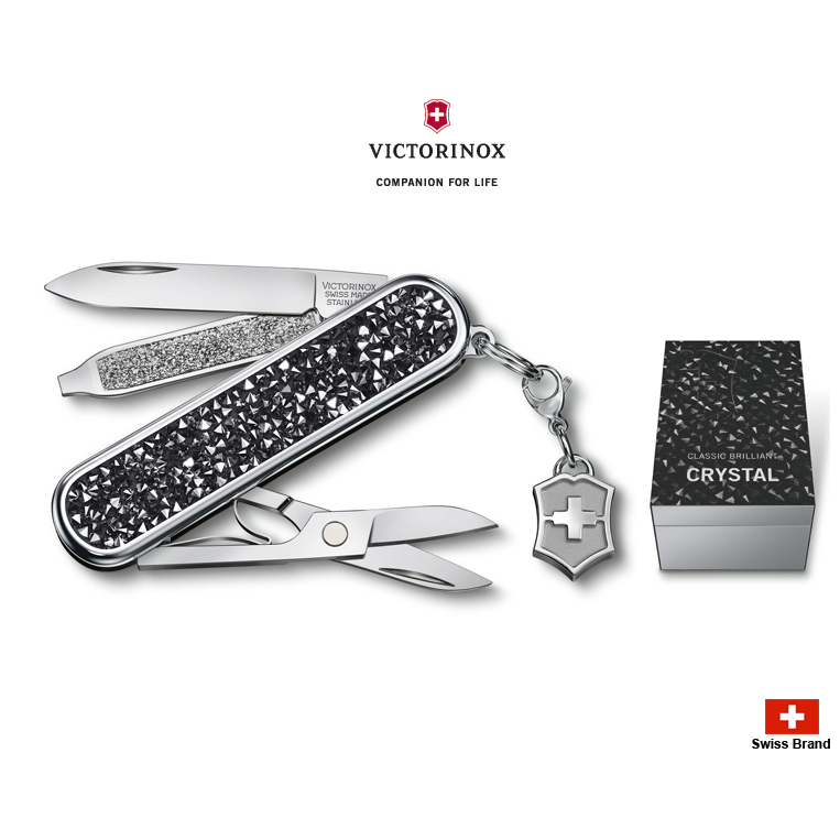 Victorinox瑞士維氏58mm奢華系列Brilliant Crystal水鑽外殼5用瑞士刀【0.6221.35】