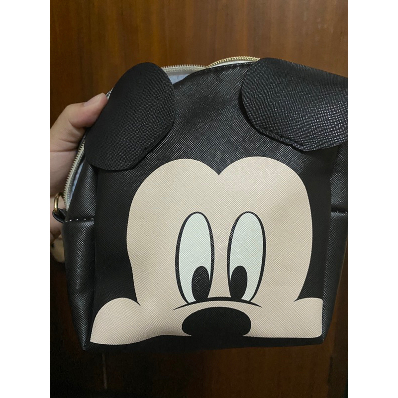 迪士尼 米奇 卡通造型鍊條小方包 側背包