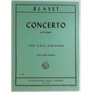 【全新福利品】【樂譜】Blavet: Concerto in A minor for Flute and Piano
