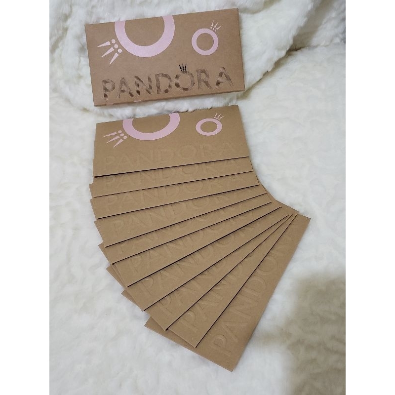 [全新／現貨] 潘朵拉 PANDORA 粉紅色 厚紙板鋼印 紅包袋 信封 （1組10個）