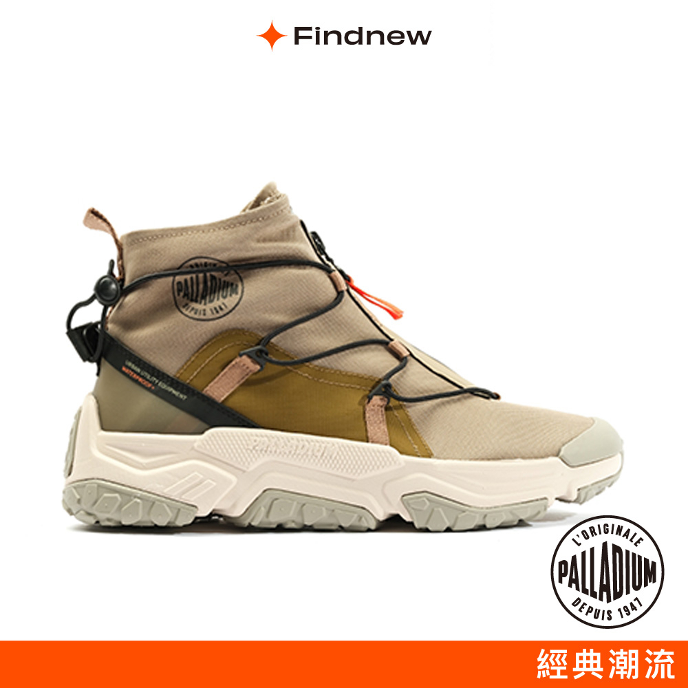 PALLADIUM OFF GRID HI ZIP WP+拉鍊防水鞋 卡其 男女共款77169-297【Findnew】