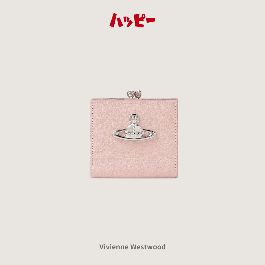 🇯🇵日本代購（補貨）【Vivienne Westwood】官網限定粉色 金扣雙折迷你錢包