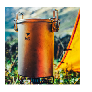 LU.LU露露~鎧斯純鈦多功能煮飯器900ml 鈦鍋 鈦煮飯器 Keith Ti6300 鍋具組 鈦 露營煮飯 登山鍋