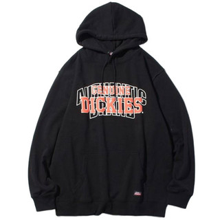 【DICKIES】日本限定 3178-4406 學院字型 發泡文字 毛巾布 帽T (黑色) 化學原宿