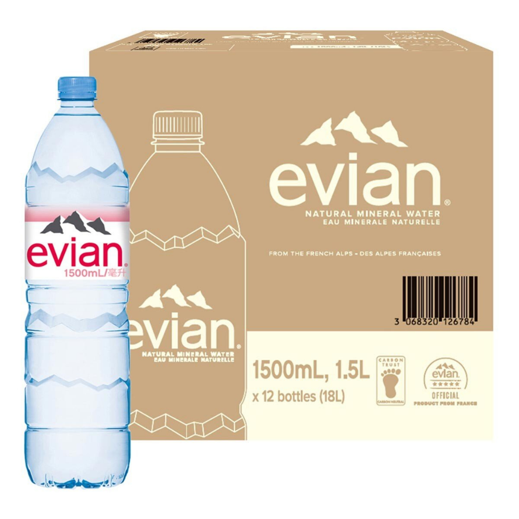 Evian 天然礦泉水 1500毫升 X 12入 好市多 | COSTCO代購 免代購費