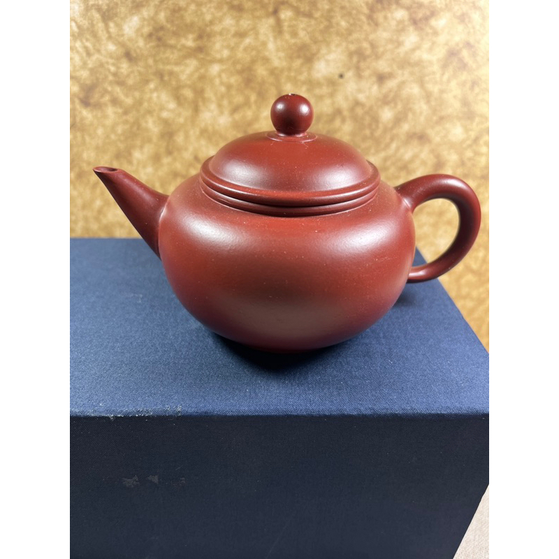 早期收藏茶壺宜興紫砂壺老料大紅袍水平標準壺150cc