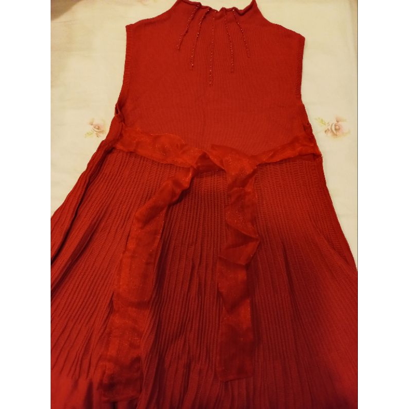 ohohmini紅色毛料綁帶質感洋裝 M號可當孕婦裝

二手近新未穿過

