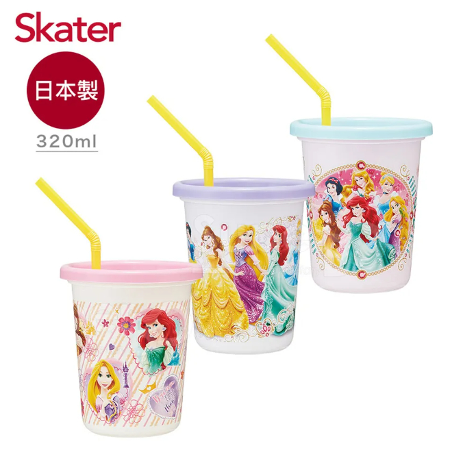 日本SKATER日本製3入水杯(320ml)-迪士尼公主 水杯✪準媽媽婦嬰用品✪