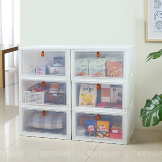 《真心良品》KEYWAY白裡磁吸式鞋盒24L MA611 無印風 置物盒 可超取開發票