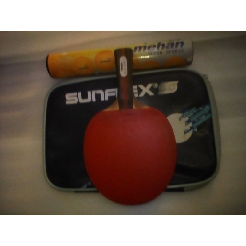 Nittaku 桌球球拍(乒乓球拍)一隻 送拉鍊壞的球帶和空球盒各一個