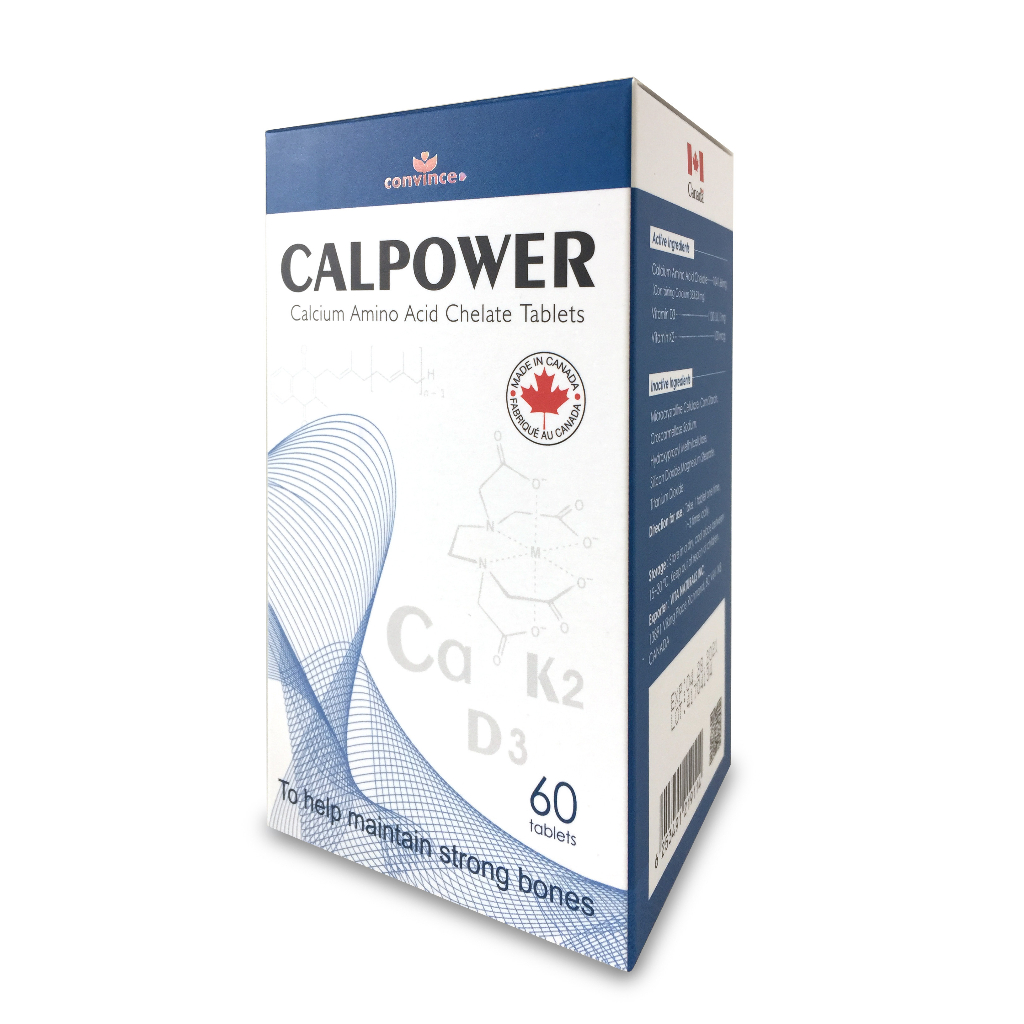 康心 CALPOWER 鈣補力 胺基酸螯合鈣錠 60顆/盒