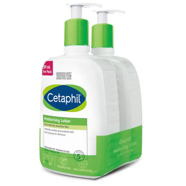 Lotion Cetaphil Isi 2 舒特膚溫和臉部身體滋潤乳液 591毫升 X 2入