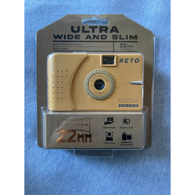 RETO Ultra wide &amp; Slim Film Camera 135超廣角相機（鵝黃）