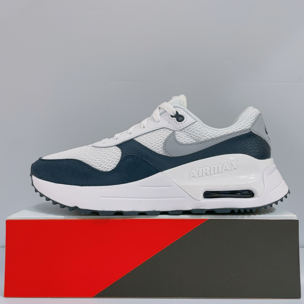 NIKE AIR MAX SYSTM 男生 白藍色 透氣 氣墊 復古 運動 休閒鞋 DM9537-102