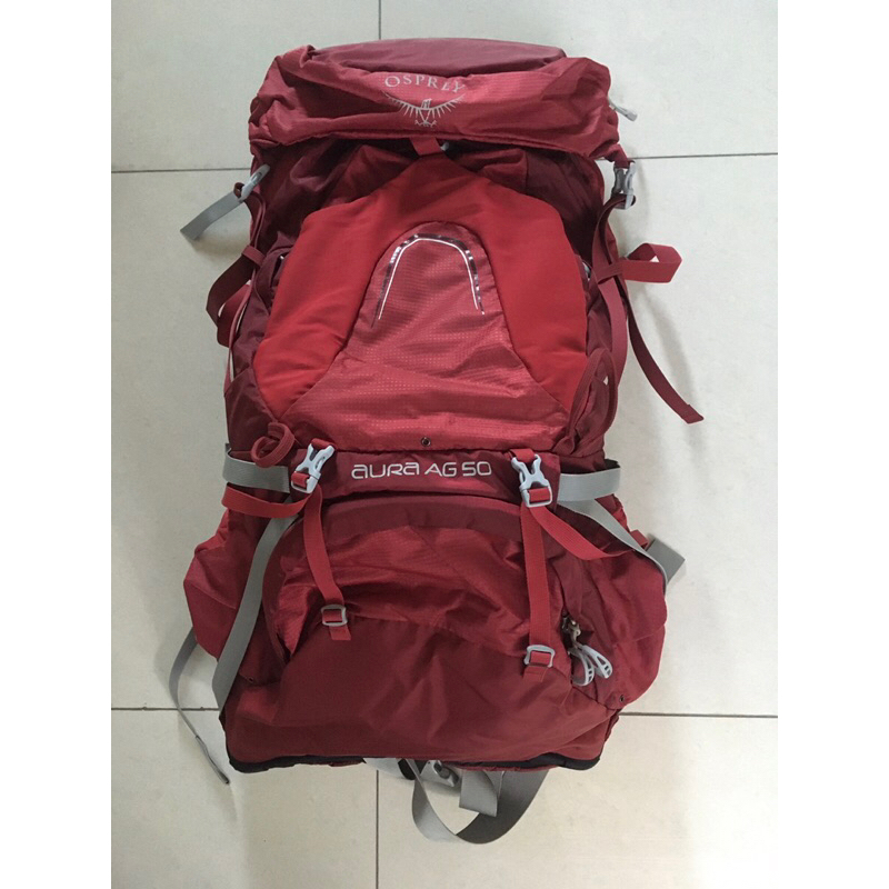 （二手）Osprey Aura AG50 Gamma 登山包(紅色/S)