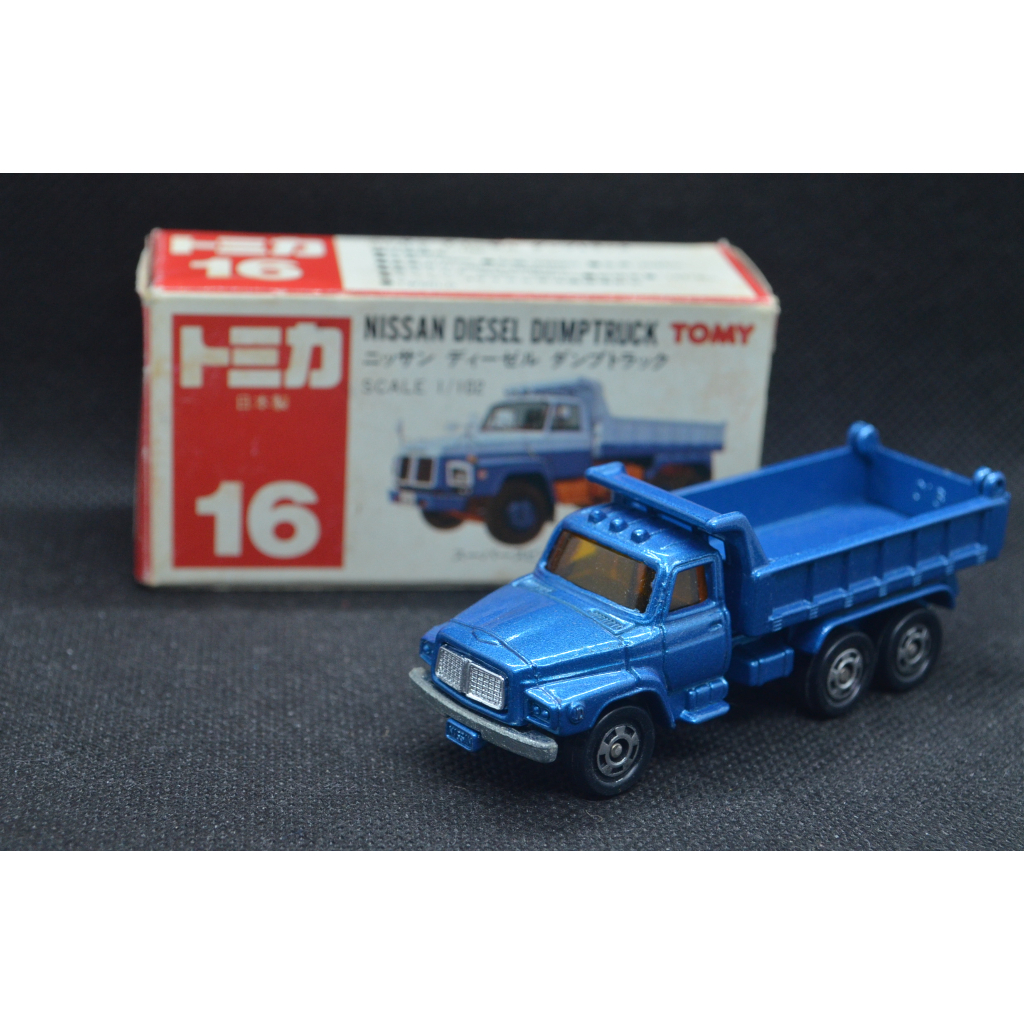 【T'Toyz】 Tomica No. 16-2  Nissan Diesel Truck 砂石車 藍色 附膠盒 日本製