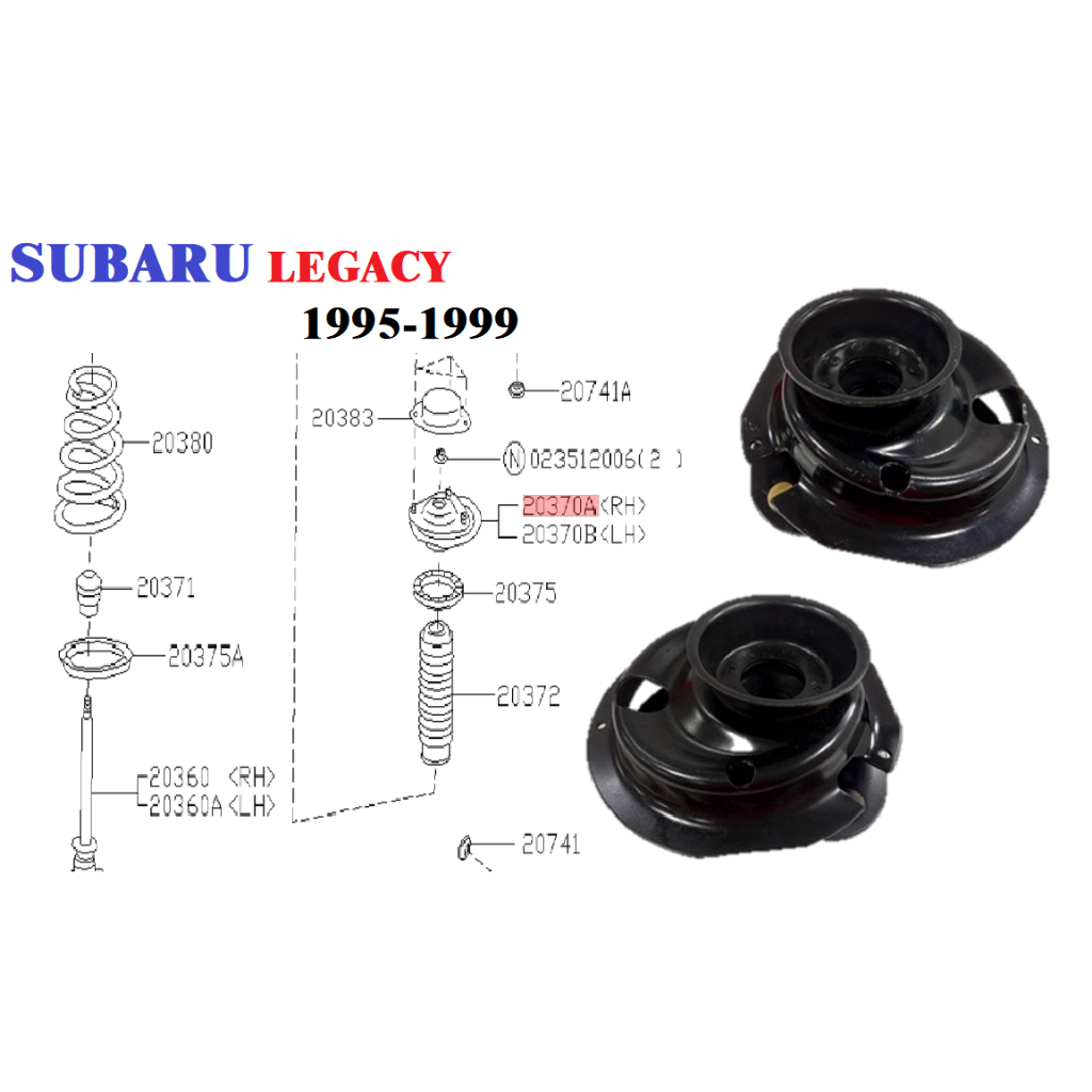 SUBARU LEGACY 1995-1999 R/R&amp;R/L(右左一對）後避震器上座