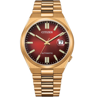 CITIZEN 星辰 Mechanical系列 青春撞色 簡約機械腕錶(NJ0153-82X)-40mm-漸層紅鋼帶