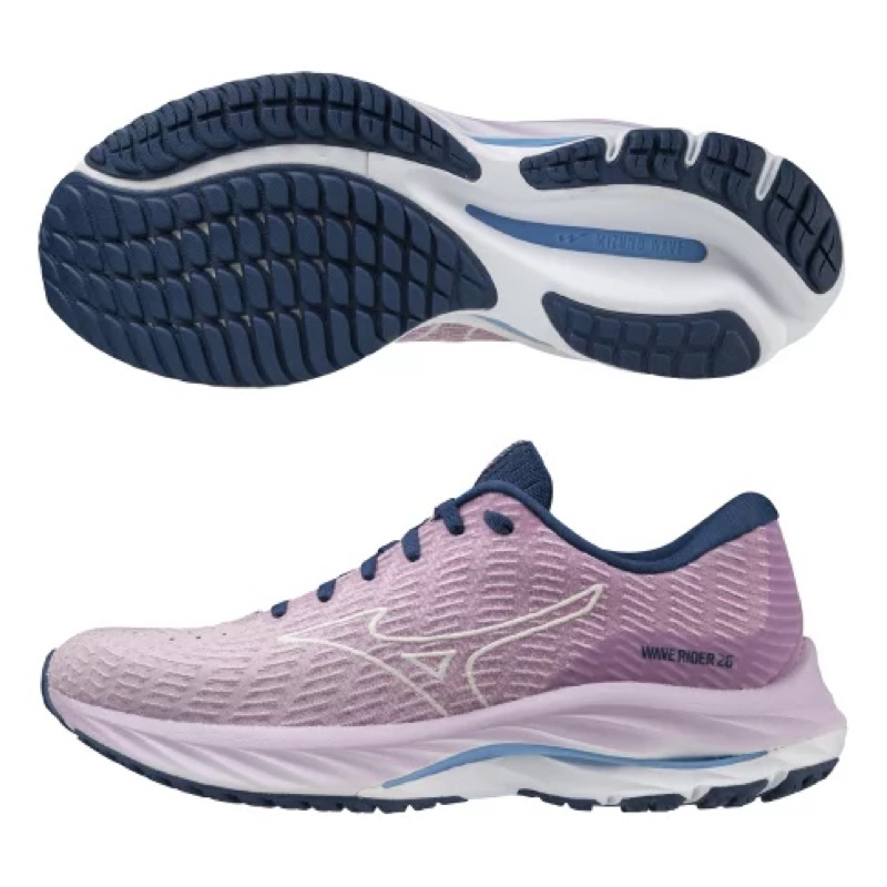 MIZUNO 美津濃  WAVE RIDER 26 SSW  *4E寬楦* 女款慢跑鞋 （J1GD227773）