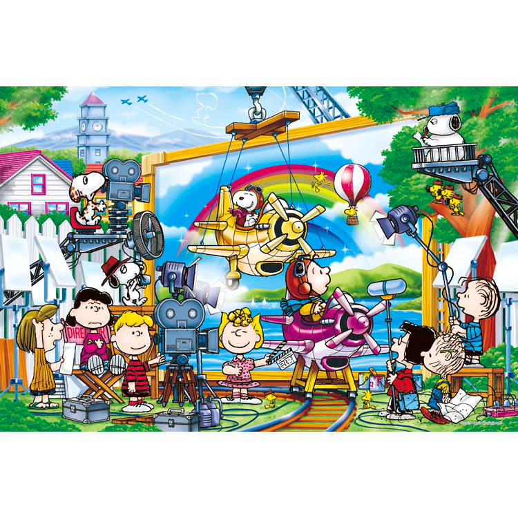 11-526 絕版1000片日本進口拼圖SNOOPY 史努比 拍電影 明星 查理布朗 露西 莎莉 糊塗塌客