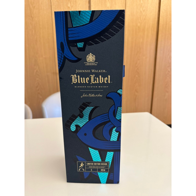 Johnnie walker藍標紀念酒空酒瓶（帶盒）