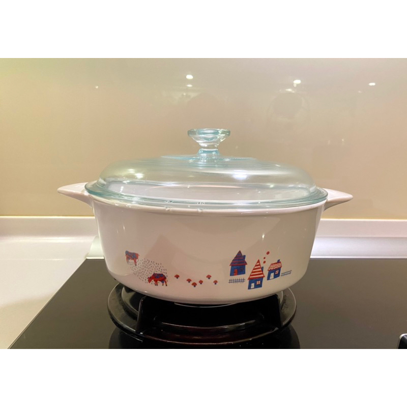 【二手】康寧Corningware 陶瓷鍋 3.25L（含玻璃鍋蓋）