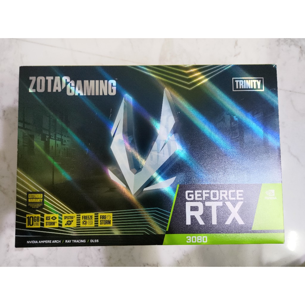 盒裝 ZOTAC GAMING ROG RTX 3080 TRINITY 10GB 320BIT GDDR6X順發購入