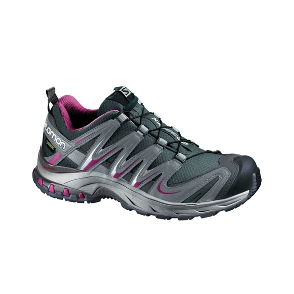 【SALOMON】 女 XA PRO 3D GTX 專業防水透氣越野跑步運動鞋 368899 灰/神秘紫Gore-TEX