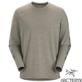 【ARCTERYX 始祖鳥】男 Cormac Arc'Word 登山輕量透氣快乾長袖圓領排汗衣.T恤 生態綠 29682