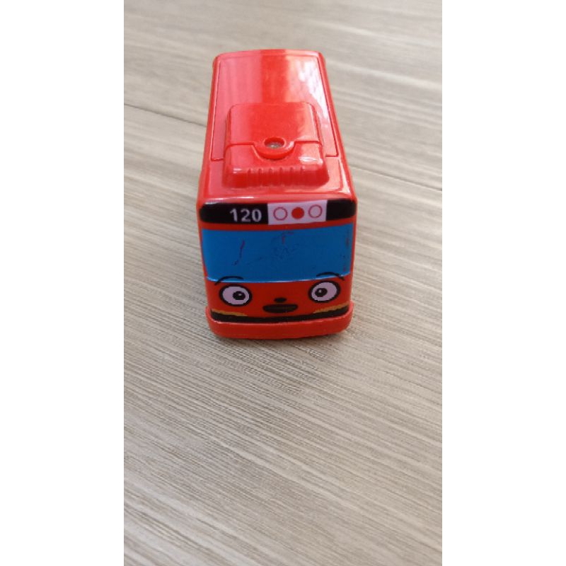 二手玩具車 非鐵類 迷你卡通小巴士滑行回力汽車 紅色 可愛玩具