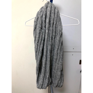 韓版灰色針織冬季圍巾