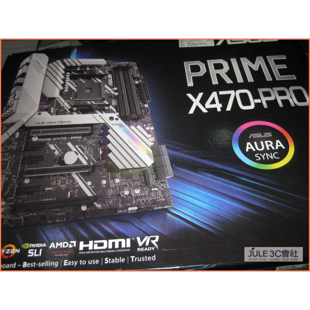 JULE 3C會社-華碩 PRIME X470-PRO X470/DDR4/全方位優化/雙M2/盒裝/AM4 主機板