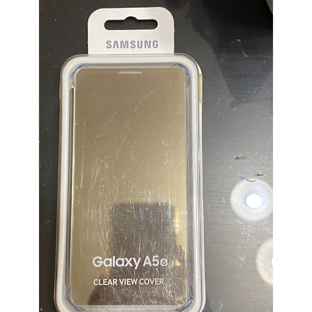 三星 Samsung Galaxy A5 2016全透視感應皮套 金色 手機保護殼 手機保護套