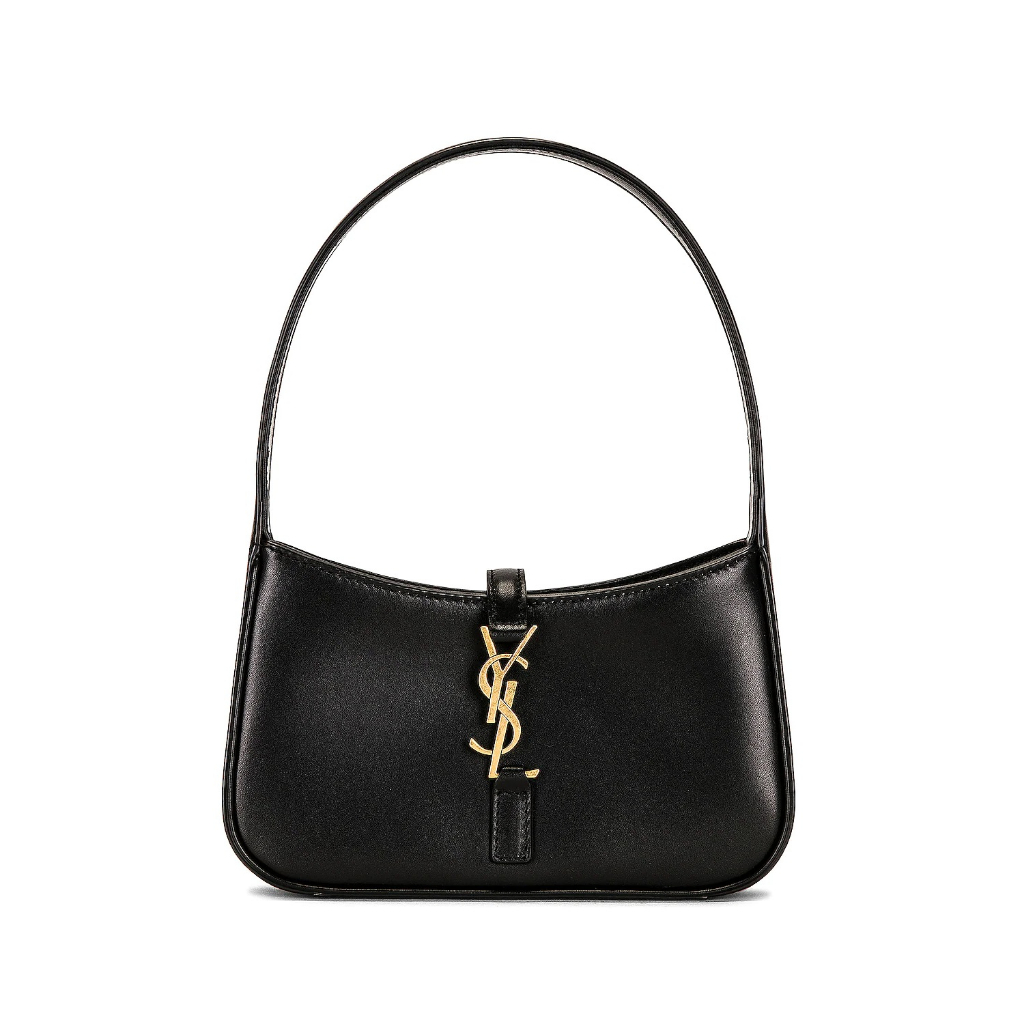 Saint Lauent 聖羅蘭 YSL 657228 LE 5 À 7 光滑皮革流浪包 黑色