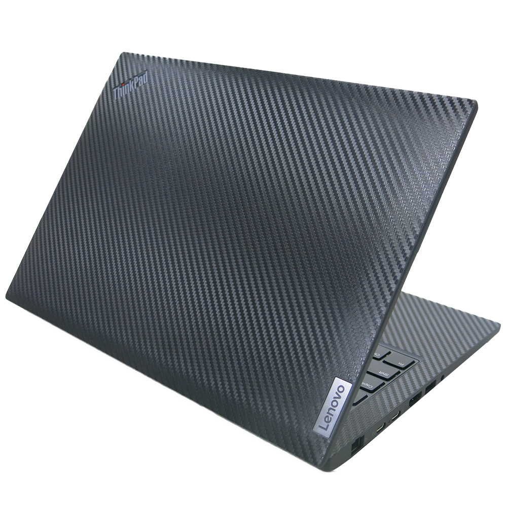 【Ezstick】Lenovo ThinkPad P14S Gen3 黑色卡夢紋 機身貼(含上蓋貼、鍵盤週圍貼、底部貼)