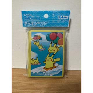 剛從日本帶回，卡套，衝浪皮卡丘&飛天皮卡丘 寶可夢中心限定 PTCG 第二層 牌套 全新