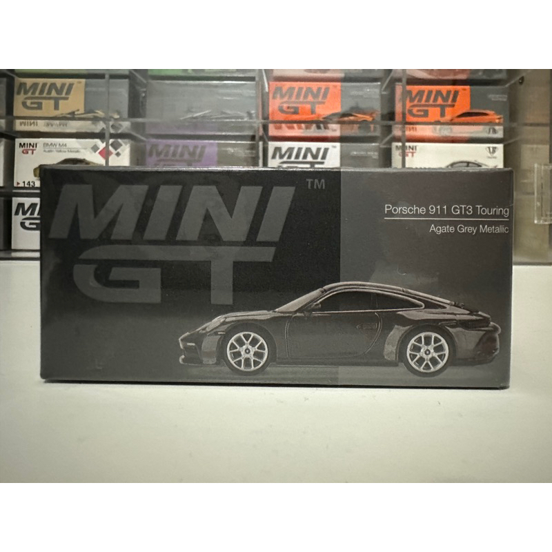 MINI GT # 373 Porsche 911 (992) GT3 Touring 灰 模型車