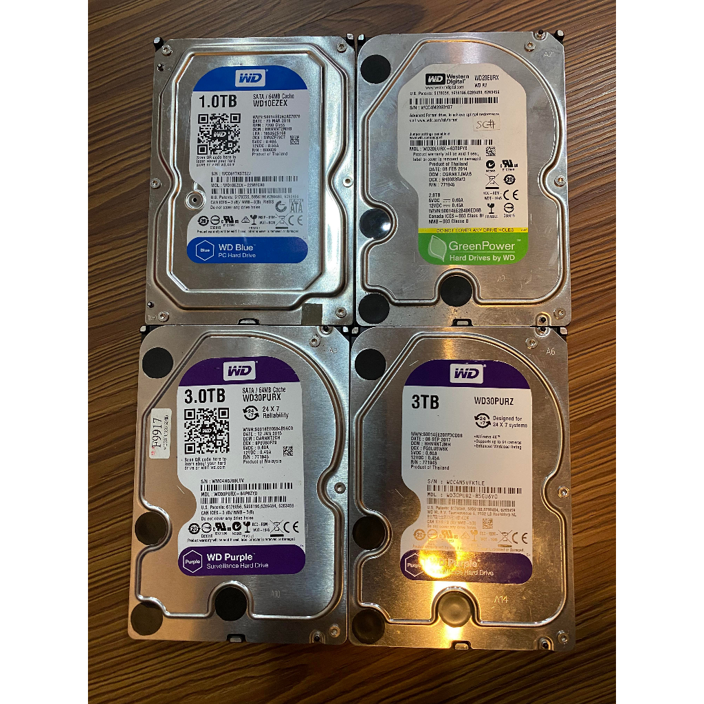 中古 二手 便宜賣 WD 3.5吋 硬碟 1TB 2TB 3TB