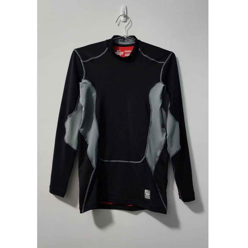 NIKE PRO COMBAT HYPERWARM SHIELD 彈性緊身 壓縮 全天候 機能 保暖 長袖 運動 上衣