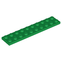 LEGO 樂高 綠色 薄板 2x10 Green Plate 383228 3832