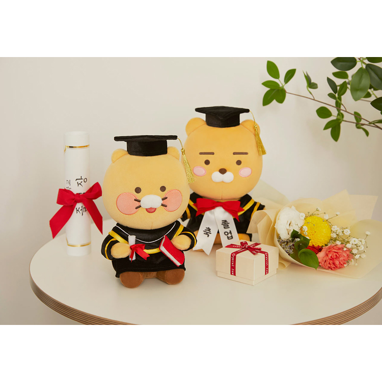 🍀【韓國現貨】2023 KAKAO FRIENDS 學士服萊恩 學士服春植 畢業萊恩 畢業春植 造型玩偶 娃娃