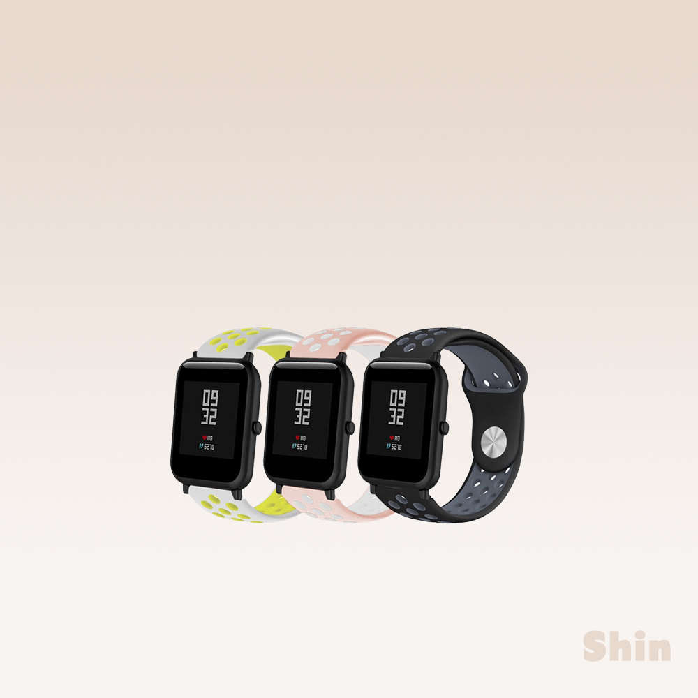 現貨24h💕華米 Amazfit 米動手錶青春版 20mm/ GTR 22mm 撞色運動風 矽膠替換洞洞錶帶 華米 手錶
