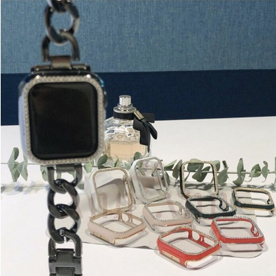 台灣現貨出清 單排鑲鑽 多色 蘋果手錶保護殼40MM 適用 APPLE WATCH123456SE apple手錶保護殼