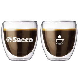 飛利浦 PHILIPS Saeco 雙層隔熱意式濃縮咖啡杯玻璃杯 260ml 隔熱 雙層 玻璃杯 咖啡杯 (一組二入)